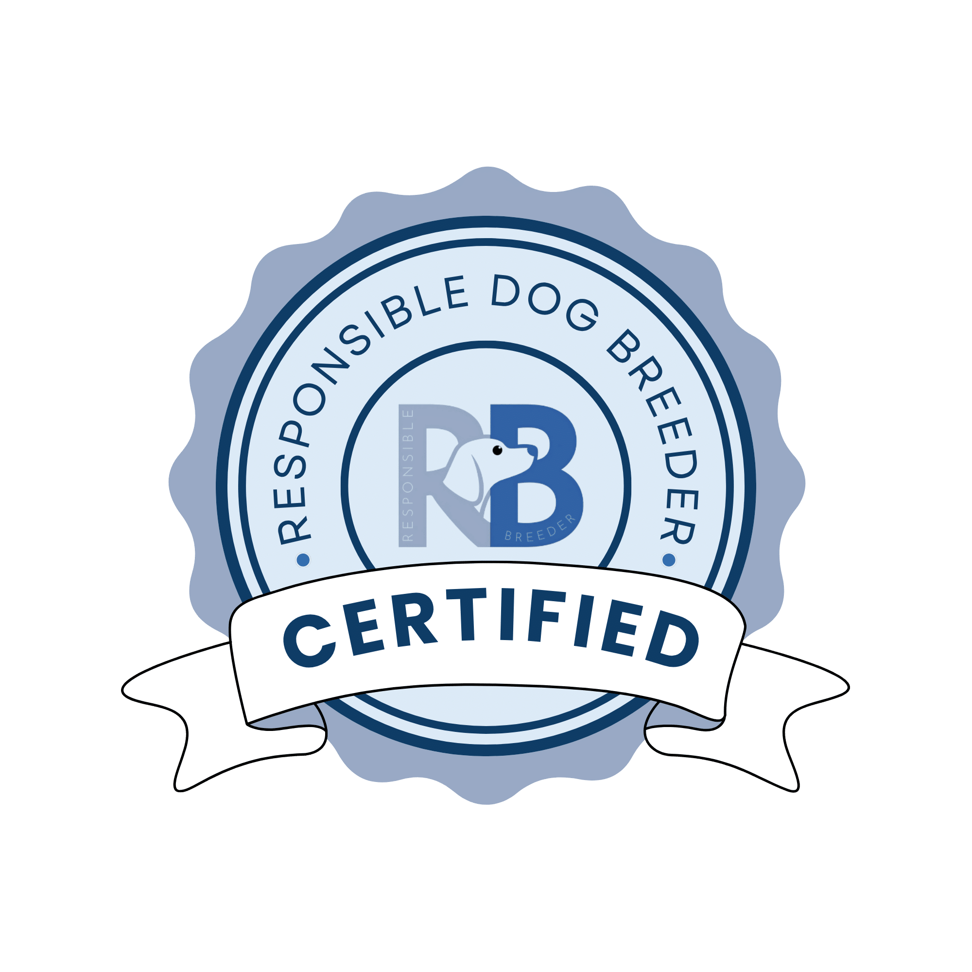 Responsible Dog Breeder Network certified breeder badge
